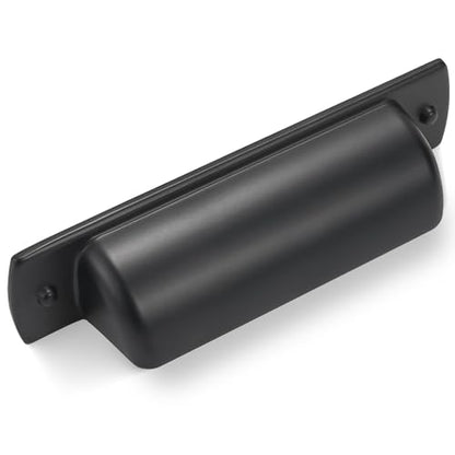 10 Pack 2.5 inch(64mm) Matte Black Kitchen Cabinet Handles Cabinet Cup Pulls Black Drawer Cup Pulls Kitchen Cabinet Hardware - color: Matte Black, size: 2.5" Hole Center（64mm）