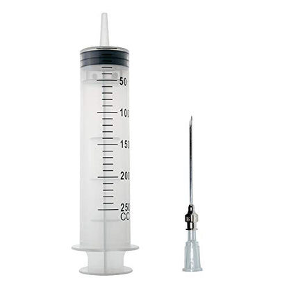 Kitchen 250ml Syringe with Needle - Large Volume Dispensing Syringe, Ideal for Glue and Plastic Use - size: 250ml
