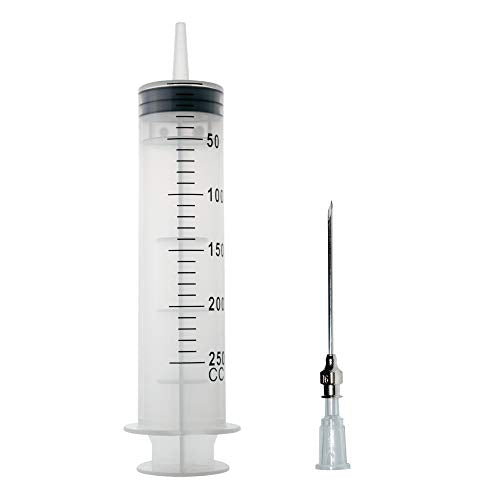 Kitchen 250ml Syringe with Needle - Large Volume Dispensing Syringe, Ideal for Glue and Plastic Use - size: 250ml