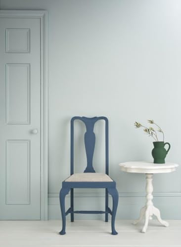 Annie Sloan Satin Paint (Upstate Blue, 25 Fl Oz /750 mL). Soft sheen for interior wood and metal. Self-leveling, all-in-one paint with no wax or lacquer required. - color: Upstate Blue