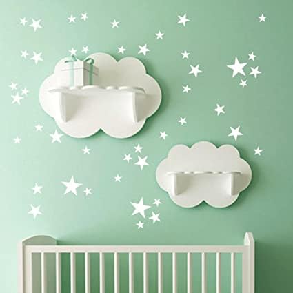 5pcs Reusable Painting Stencils,Plastic Art Craft Templates on Wood Wall Fabric Paper Home Décor DIY 4" to 12" (Clouds) - color: Clouds