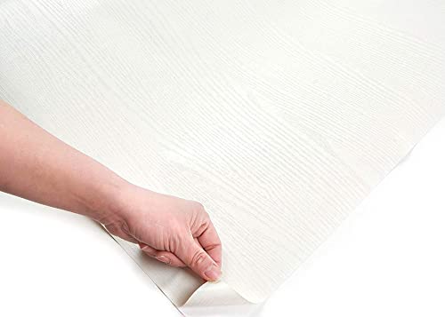 ROSEROSA Peel and Stick Solid Faux Wood Architectural Film Self-Adhesive Vinyl Film Wallpaper Door Wrap Counter Top Border Mirror Molding Trim SG71 - size: 3.93"(W) X 196"(L)