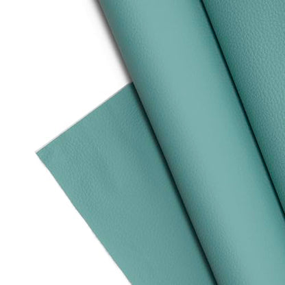 Textured Faux Leather Fabric, Smooth Pebble Grain Vinyl Sheets, Embossed Material, Upholstery, Fashion Apparel, Automotive, DIY and Crafting Pleather - 1 Foot 12"x54" (Turquoise) - color: Turquoise, size: 1 Foot