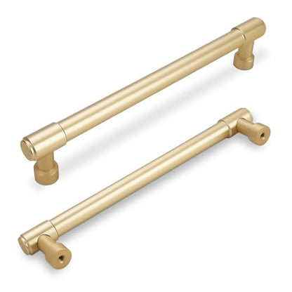 10 Pack 7-1/2 Inch(192mm) Kitchen Cabinet Handles Brushed Gold Cabinet Pulls Alloy Drawer Pulls Solid Cabinet Hardware - color: Brushed Gold, size: 7-1/2'' Hole Center(192mm)