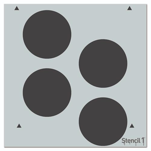 Stencil1 Dots Repeat Wallpaper Pattern Stencil - Reusable Quality Mylar Stencils for Painting Walls, Fabric, Furniture, Crafts, Decor - Allover Wall Effects - 11" x 11” - color: Dots Repeat Wallpaper Pattern Stencil