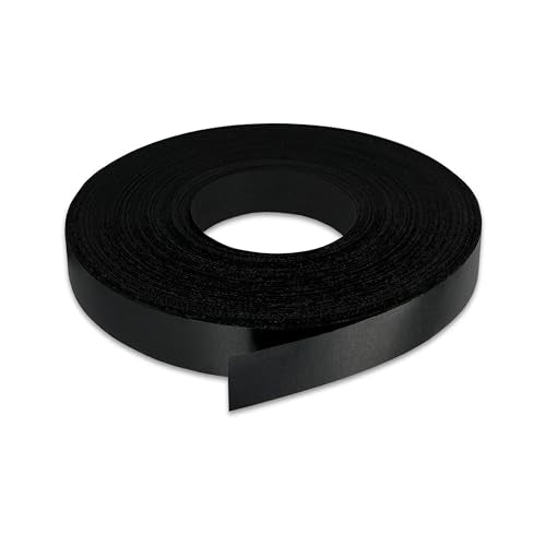 Black Edge Banding 3/4 inch x 25 ft Melamine Iron On Adhesive Edging Cabinet Repair Laminate Shelf Board Countertop Furniture Strip Wood Veneer Tape Trim Peel Stick Cabinet Molding Vinyl PVC Iron - color: Black, size: 3/4 in x 25 ft