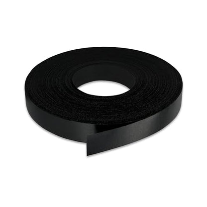 Black Edge Banding 3/4 inch x 25 ft Melamine Iron On Adhesive Edging Cabinet Repair Laminate Shelf Board Countertop Furniture Strip Wood Veneer Tape Trim Peel Stick Cabinet Molding Vinyl PVC Iron - color: Black, size: 3/4 in x 25 ft