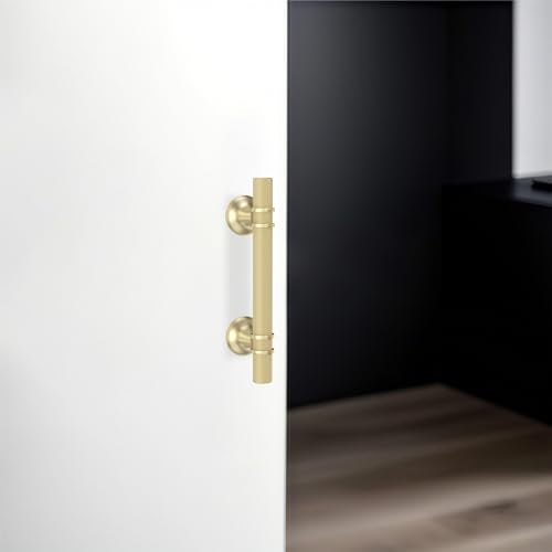 20 Pack 3 Inch Brushed Gold Kitchen Cabinet Handles - color: Brushed Gold Knurled, size: 3'' Hole Center(76mm)