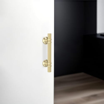 20 Pack 3 Inch Brushed Gold Kitchen Cabinet Handles - color: Brushed Gold Knurled, size: 3'' Hole Center(76mm)