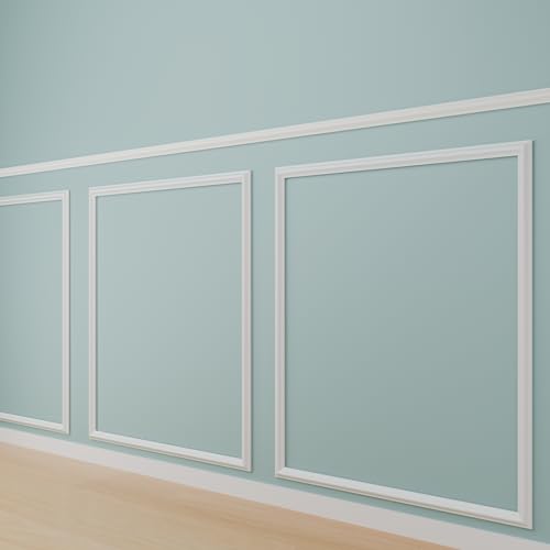 3 Set Panels Peel and Stick Premade Wainscoting Accent Wall Panels for Interior Wall Decor Easy DIY Build and Picture Frame Door Decor (24 x 28 in) - color: 24 x 28 in