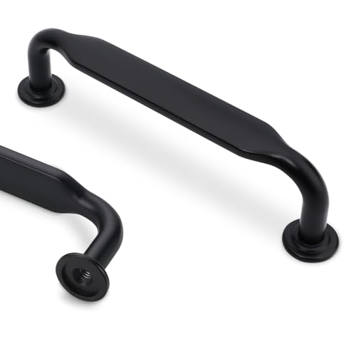 10 Pack 3-3/4 inch Matte Black Kitchen Cabinet Handles - color: Matte Black, size: 3-3/4'' Hole Center(96mm)