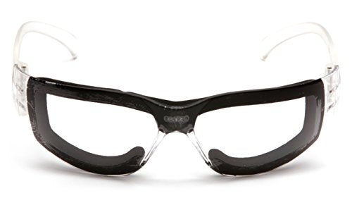 Pyramex Intruder Safety Eyewear Clear Frame Full Foam Padding Clear Anti-Fog Lens - color: Clear Anti-fog Lens/ Clear Frame, style: Full Foam Padding