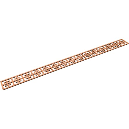 46 3/8"W x 4"H x 1/4"T Cambridge Fretwork Moulding, Cherry - color: Cherry, size: 4-in. H x 0.25-in. T