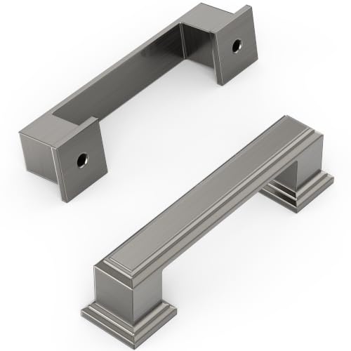 Amerdeco 10 Pack Brushed Black Nickel Cabinet Pulls 3" - color: Brushed Black Nickel, size: 3" hole center, style: 10 Pack