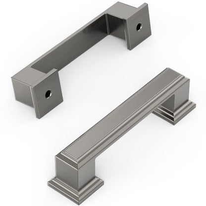 Amerdeco 10 Pack Brushed Black Nickel Cabinet Pulls 3" - color: Brushed Black Nickel, size: 3" hole center, style: 10 Pack