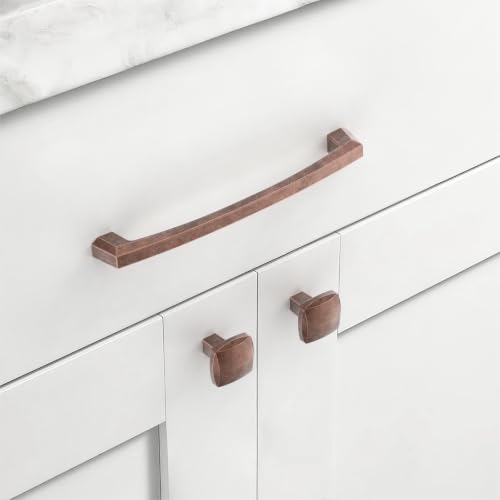Asidrama 10 Pack 6 inch Antique Copper Kitchen Cabinet Handles - color: Antique Copper, size: 6" Hole Center(152mm)