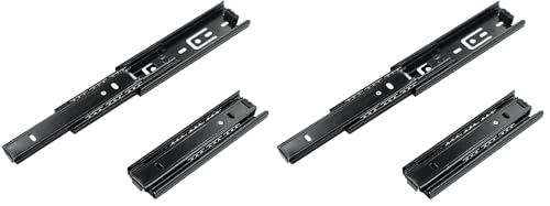 5 Inch Full Extension Drawer Slides Mini Ball Bearing Mount Drawer Slide for Cabinet Short Drawer Slides 1 Pair Black (Pack of 2) - size: 5 Inch (Pack of 2)