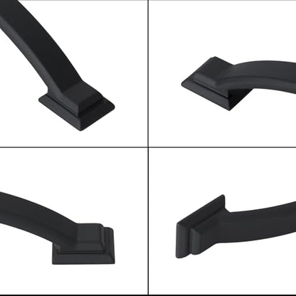 10 Pack 2.5 Inch Cabinet Pulls Matte Black Kitchen Cabinet Handles Zinc Alloy Drawer Pulls Solid Cabinet Hardware - color: Matte Black, size: 2-1/2" Hole Center(64mm)