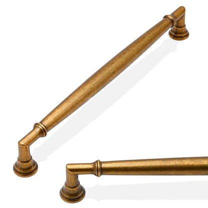 10 Pack Antique Brass Cabinet Pulls 7.5 Inch(192mm) Kitchen Cabinet Handles Cabinet Hardware for Drawer Pulls - color: Antique Brass, size: 7.5" Hole Center