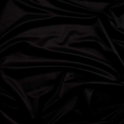 Royal Velvet Black, Fabric by the Yard - color: Black