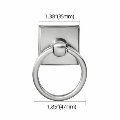 khtumeware 2-Pack 1.9 Inch Brushed Satin Nickel Cabinet Knobs - Ring Pull Drawer Handles for Dresser, Kitchen Cabinets - Durable Zinc Alloy Hardware. - color: Brushed Satin Nickel