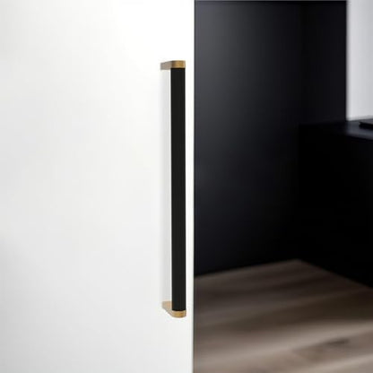 10 Pack Matte Black and Champagne Bronze Cabinet Pulls knurled 12-5/8 Inch Hole Centers Kitchen Cabinet Handles Drawer Pulls Cabinet Hardware - color: Black and Champagne, size: 12-5/8'' Hole Center(320mm)