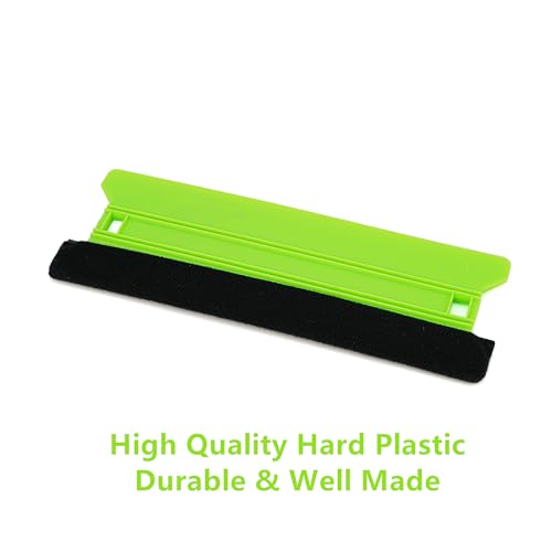 2Pcs Plastic Felt Squeegee, 8.3inch Long Wallpaper Smoother, for Clean & Smoothing, Vinyl Wrap Squeegee, Window Tint Squeegee, Vinyl Scraper, Decal Applicator, Scratch-Free - color: Green