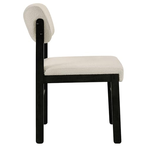Coaster Kehoe Upholstered Dining Chair Set of 2, Black and Cream 193932BLK - color: Black/Cream