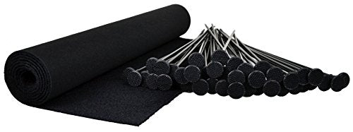Gun Storage Solutions Rifle Rods Starter Kit with Shelf Liner Gun Organizer System Store More Guns Easy Access for Safety with Nylon Woven Loop Fabric - color: Black, size: 40 Rifle Rods and 45" x19" Shelf Liner