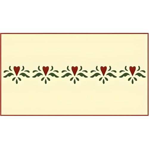 Hearts Border Stencil Template 12" x 1.5" for Painting, Crafts, DIY Projects & Home Decor – Reusable Mylar Stencil for Furniture, Walls, Wood Signs & More – The Artful Stencil