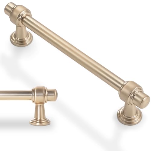 10 Pack 6-1/4 Inch Kitchen Cabinet Handles Champagne Bronze Cabinet Pulls Zinc Alloy Drawer Pulls Kitchen Hardware - color: Champagne Bronze, size: 6-1/4'' Hole Center(160mm)