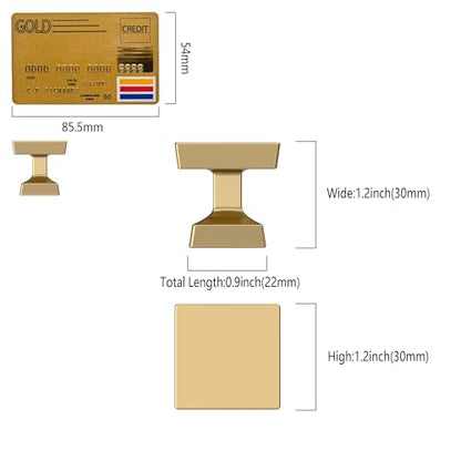 Amerdeco 10 Pack Champagne Bronze Cabinet Knobs 1.2" - color: Champagne Bronze, size: Knob