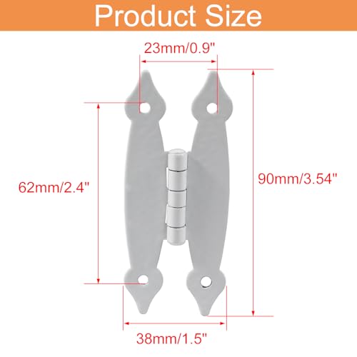 12 Pcs H-Shape Cabinet Hinges, White Hammercraft Flat Flush Mount - color: White, size: 12 Pack