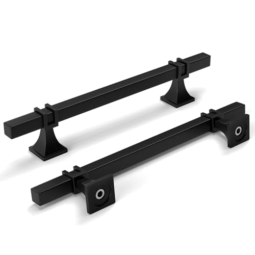 homdiy Black Cabinet Pulls 5 Inch Matte Black Cabinet Pulls 24 Pack - color: Black, size: 5 Inch(128mm) Hole Centers