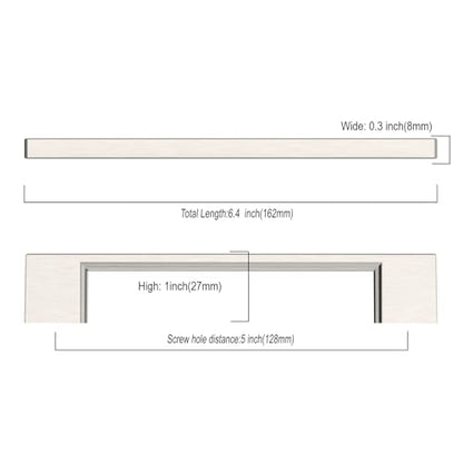 9BUILD 10 Pack Brushed Satin Nickel Cabinet Pulls 5 Inch Satin Nickel Kitchen Cabinet Handles, Cabinet Hardware for Cupboard Drawer Pulls - color: Brushed Satin Nickel, size: 5"/128MM Hole Center, style: 10 Pack