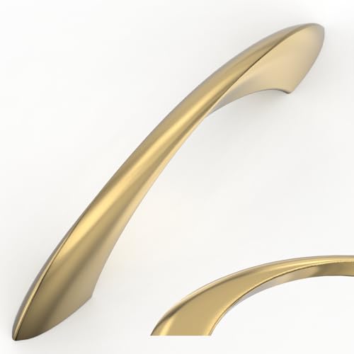 Amerdeco 10 Pack Champagne Bronze 3 Inch(76mm) Hole Centers Kitchen Arch Twisted Cabinet Pulls Cabinet Hardware for Cabinets Cupboard Handles Drawer Pulls ZH0048 - color: Champagne-Bronze, size: 3"/76mm Hole Center