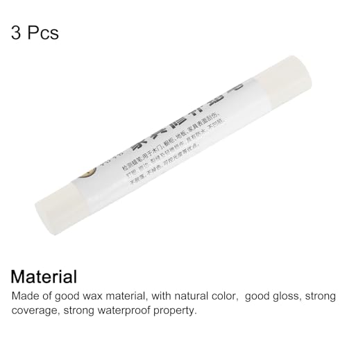 uxcell 3Pcs Furniture Repair Crayons Wood Wax Filler Stick, Cream White - color: Cream White