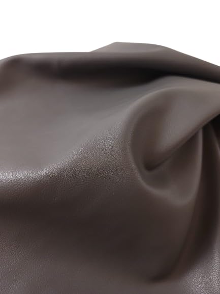 NAT Leathers Gray Smooth Vegan Faux Leather Fabric Sheet Synthetic Pleather 0.9 mm 1/2 Yard 18-20 inch Wide x 54 inch Length Soft Smooth Upholstery Half Yard (18" x 54") (Grey) - color: Grey