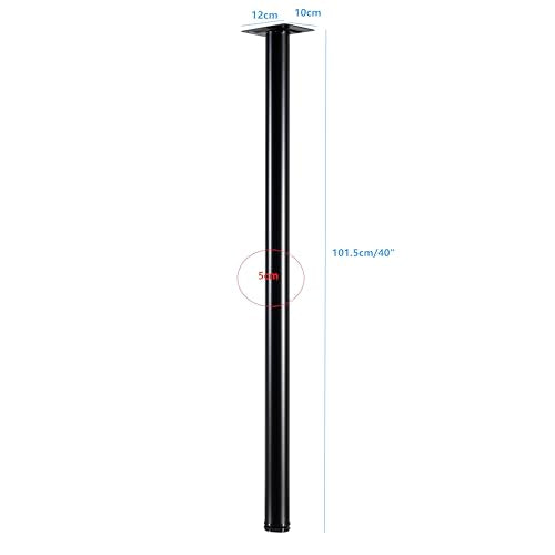 40 Inch Metal Desk Legs, Adjustable Table Legs - size: 40"