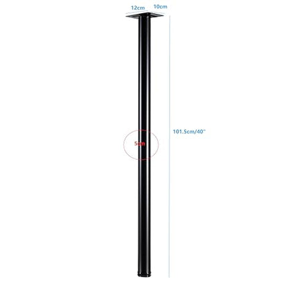 40 Inch Metal Desk Legs, Adjustable Table Legs - size: 40"
