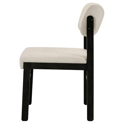 Coaster Kehoe Upholstered Dining Chair Set of 2, Black and Cream 193932BLK - color: Black/Cream
