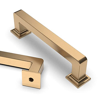 Asidrama 10 Pack 3.75 inch Champagne Bronze Kitchen Cabinet Handles - color: Champagne Bronze, size: 3.75" Hole Center(96mm)