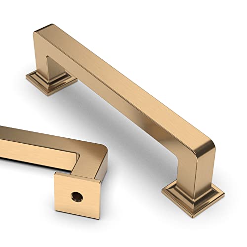Asidrama 10 Pack 3.75 inch Champagne Bronze Kitchen Cabinet Handles - color: Champagne Bronze, size: 3.75" Hole Center(96mm)