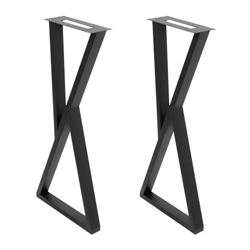 32 Inch Metal Table Legs Set of 2, 440 lbs Capacity Desk Legs - size: 32 Inch