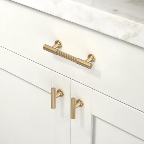 10 Pack Champagne Bronze Cabinet Pulls 3 Inch(76mm) Honey Bronze Kitchen Cabinet Handles Solid Heavy Duty Drawer Pulls - color: Champagne Bronze, size: 3" Hole Center