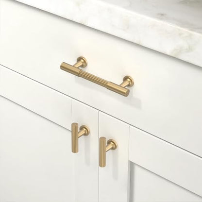 10 Pack Champagne Bronze Cabinet Pulls 3 Inch(76mm) Honey Bronze Kitchen Cabinet Handles Solid Heavy Duty Drawer Pulls - color: Champagne Bronze, size: 3" Hole Center