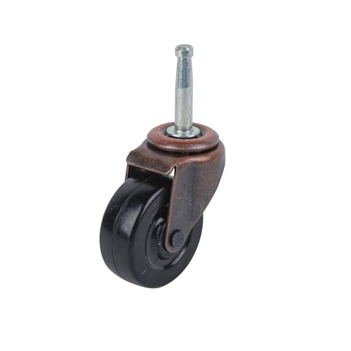 Shepherd Hardware 9345 2-Inch Medium Duty Stem Caster, 2-Pack,Black