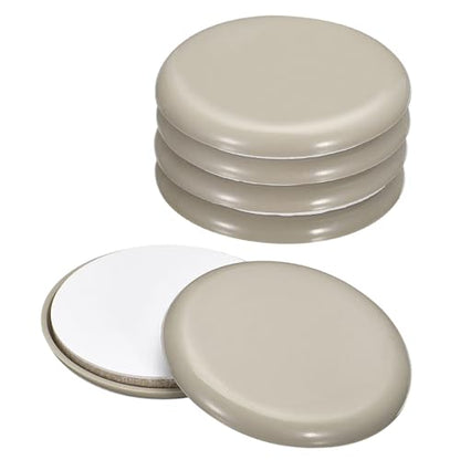 uxcell Furniture Sliders, 16Pcs 2 1/2" - Plastic Self-Adhesive Round Sliding Pads, Chair Glides for Carpeted Tile Vinyl Hardwood Floors (Grey) - size: 2 1/2"