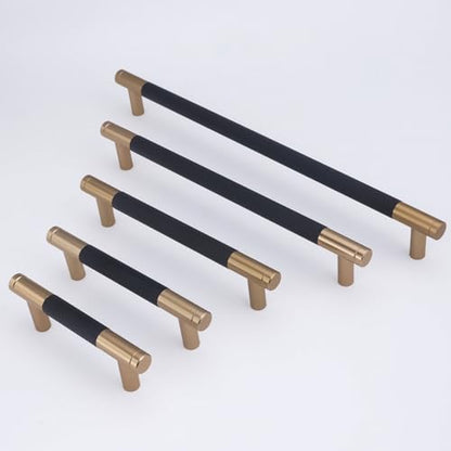10 Pack 12.6 Inch Black and Champagne Bronze Cabinet Handles - color: Black And Champagne Bronze, size: 12-5/8'' Hole Center(320mm)