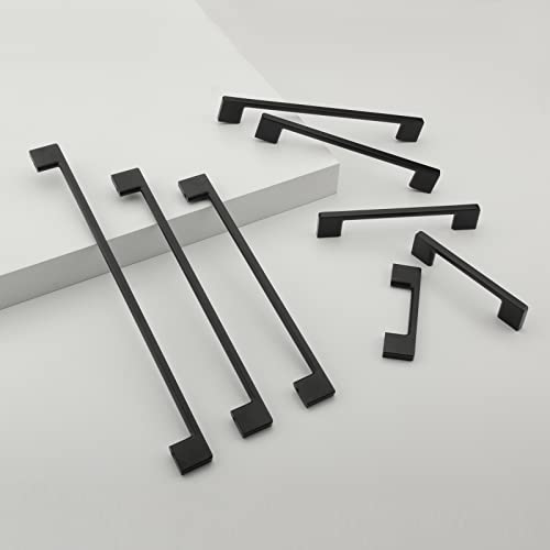 TUNNY 10 Pack Classic Cabinet Handles-3"/76mm Screw Spacing Matte Black Furniture Hardware Handles for Kitchen Cabinets Bedroom Cabinet Pull - color: Matte Black, size: 3"(76mm)Hole Center
